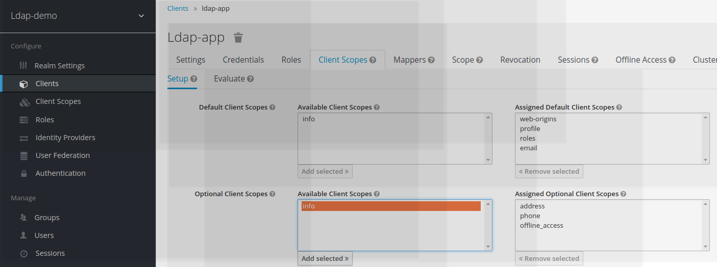 Using Client Scope with RedHat SSO Keycloak JANUA