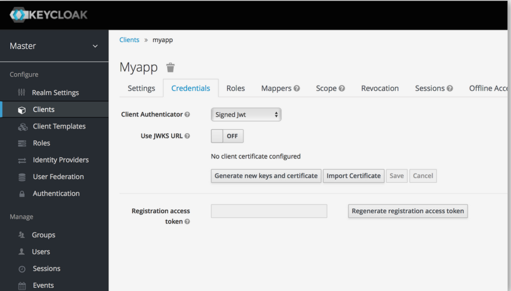 client Authenticator security with Keycloak