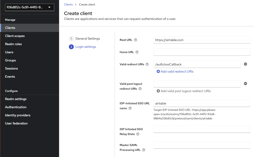 Keycloak as SSO for Airtable