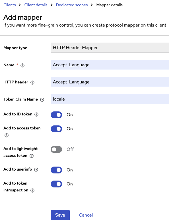 A custom http header to token claim mapper for Keycloak